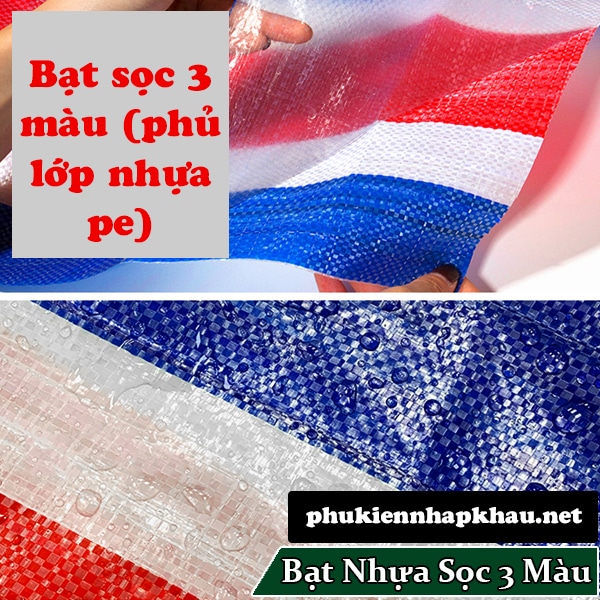 Bạt sọc trắng đỏ được phủ lớp nhựa pe trên bề mặt nên có khả năng chống thầm nước và độ bền khá cao