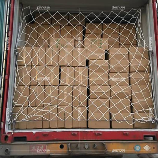 Lưới chắn container, lưới chắn hàng hóa chất liệu sợi dù trắng Lưới chắn container, lưới chắn hàng hóa chất liệu sợi dù trắng